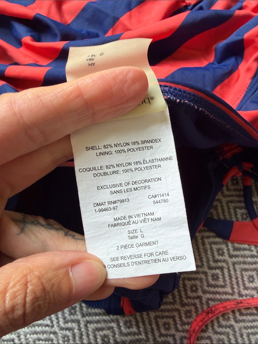Motherhood Maternity striped halter tankini - Picture 5 of 8